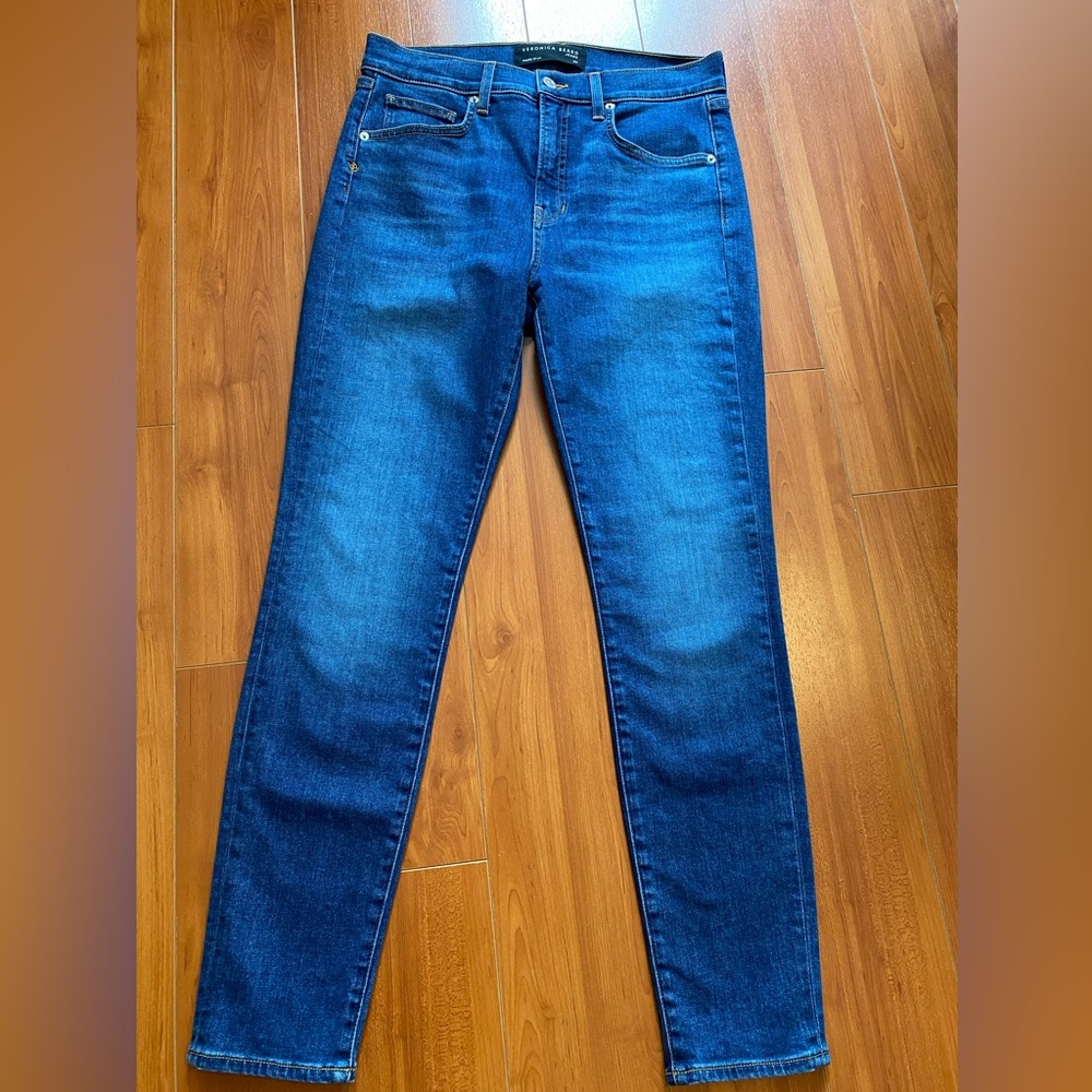 Veronica Beard - Emma Mid Rise Skinny - size 30 medium blue wash